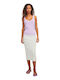Γυναικειa Maxi Πλεκτh Φουστα Jjxx Dahlia Skirt Knit - Λευκο