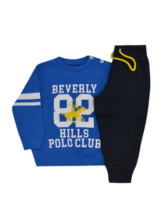 Beverly Hills Polo Club Kids Sweatpants Set Blue 2pcs