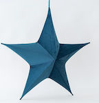 Eurolamp Χριστουγεννιάτικο Διακοσμητικó Αστέρι Υφασμάτινο Μπλε