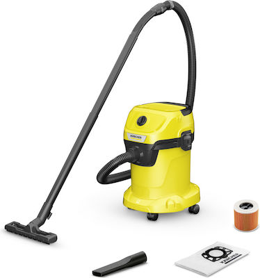 Karcher WD 3 V-17/4/20 Wet-Dry Vacuum for Dry Dust & Debris 1000W with Waste Container 17lt