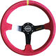 Car Steering Wheel Red/Red