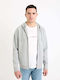 Celio Men's Sweatshirt Jacket GRI