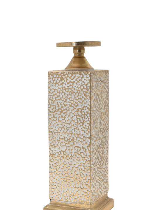 Zen Collection Kerzenhalter Metall in Gold Farbe 13.5x41.5x13.5cm 1Stück