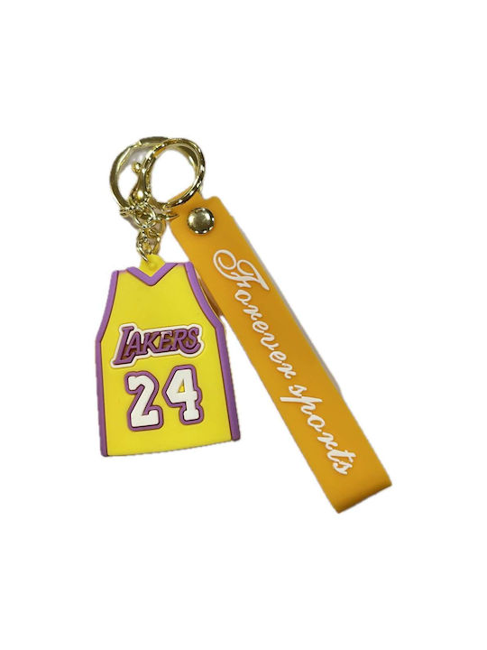 Keychain Rubber Keychain Lakers Jersey Yellow