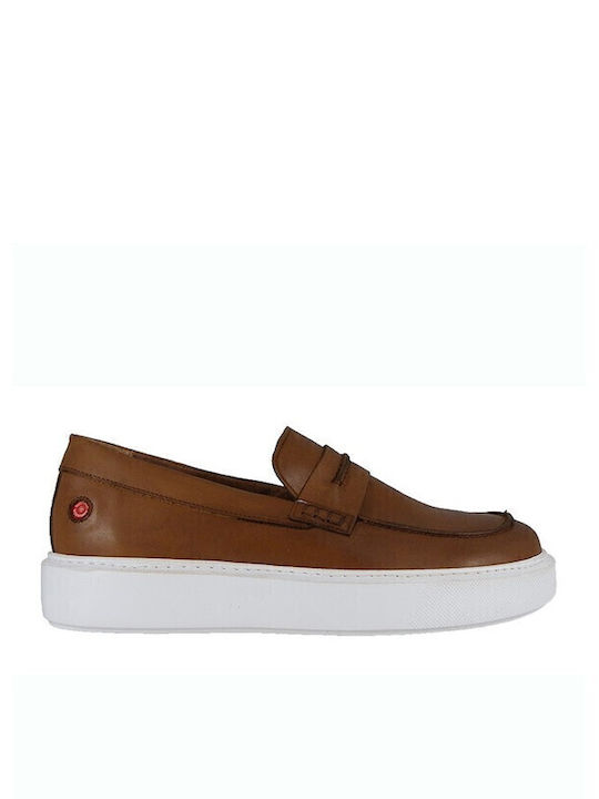 De piele Slip-on-uri pentru bărbați Tabac maro