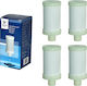 Proteas Filter Water Filter Replacement for Faucet from Activated Carbon 5 μm 4pcs
