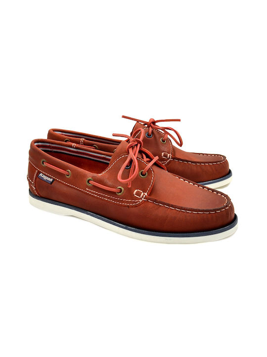 Kayak Men's Leather Moccasins Red