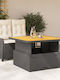 Garden & Outdoor Furniture Sets Dining Room Set 2 Pieces Black with Pillows