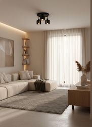 Adviti Κρεμαστό Φωτιστικό Μαύρο με Ντουί E27 35x35x23εκ.