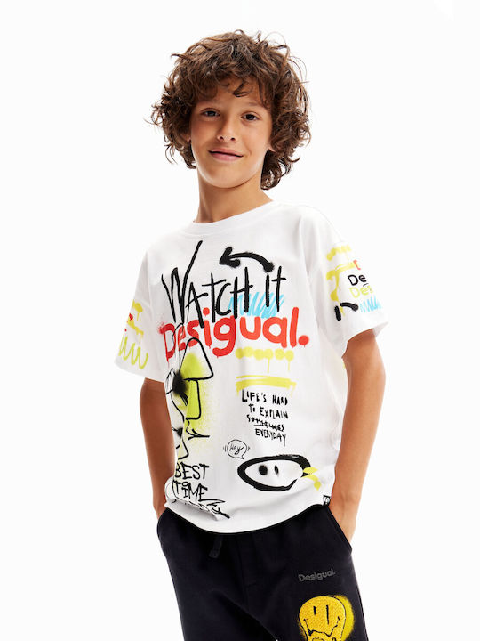 Desigual Kids Blouse Short Sleeve White