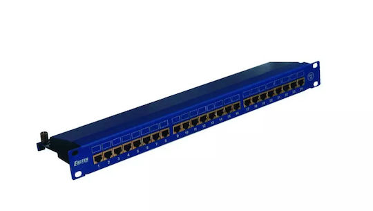 Emiter Patch Panel για Rack 1U 19" Μπλε