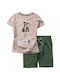 Kinderbekleidungssets mit Sommer Shorts 2 Stück Beige