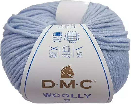 DMC Wooly Wolle Hellblau 71 80m 50g
