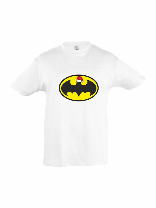 kirikoko Kinder-T-Shirt Weiß Batman Loves Chris...