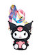 Sanrio 3D Black Crossbody Bag Kuromi Kawaii with Bear Hood Cute Daily for Money and Small Items KDS300329