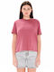 Emerson Women's Oversized Crop T-shirt Pink