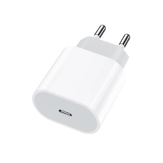 Φορτιστής Χωρίς Καλώδιο με Θύρα USB-C 20W Λευκός (810835)