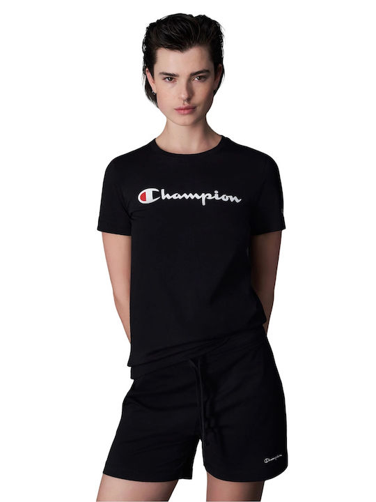 Champion Crewneck Femeie Tricou Black