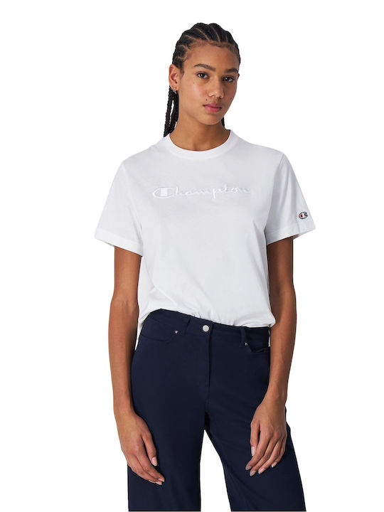 Champion Crewneck Damen T-Shirt Weiß