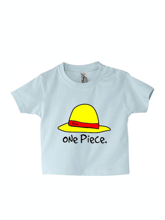 Tricou pentru copii Baby Blue One Piece Baby Hat Anime