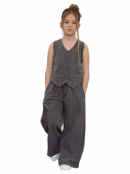 Weste und Hose Set Delave Alice A18101 Grau