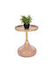 Rundes Beistelltisch Metall Sofort-beige M35.5xL35.5xH44.5cm