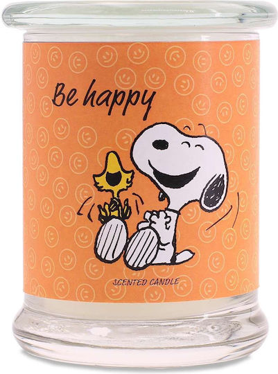Peanuts Snoopy and Woodstock Ароматична Свещ Be Happy В Буркан Оранжева 250гр