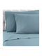TnS Sheet King Size with Elastic 180x200+30cm. Grey/yellow