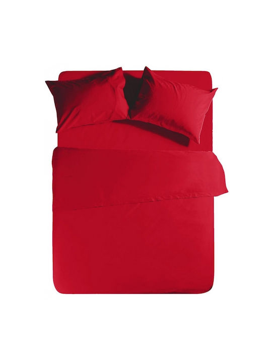 TnS Sheet Super-Double with Elastic 160x200+30cm. Red