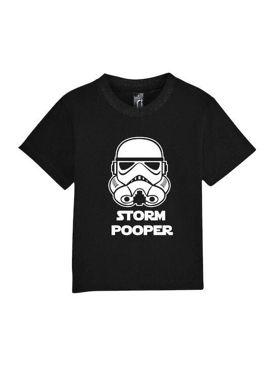 Παιδικό T-shirt Μαύρο Star Wars, Storm Pooper