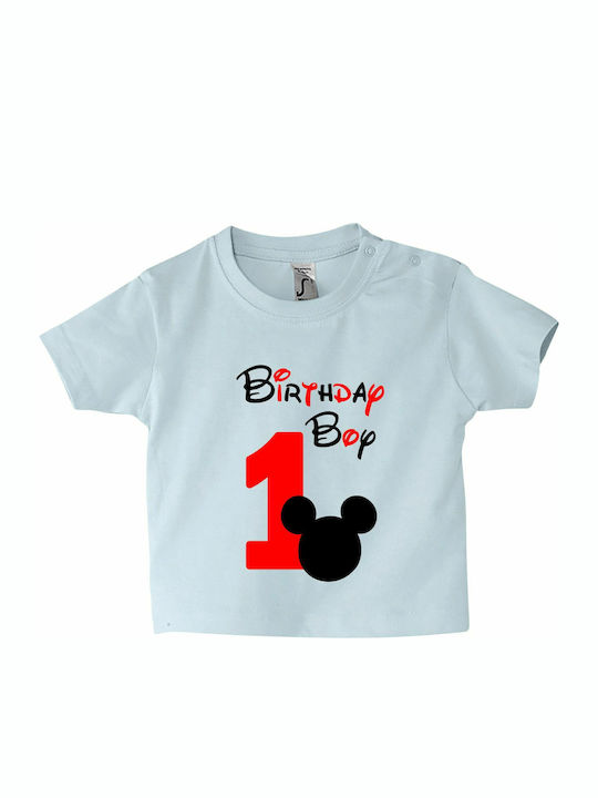 kirikoko Παιδικό T-shirt Baby Blue Birthday Boy...