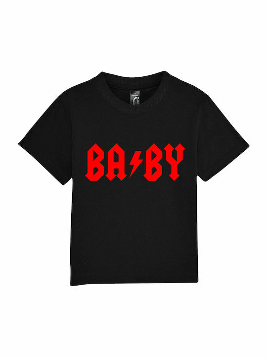 Παιδικό T-shirt Κοντομάνικο Μαύρο Baby, Acdc Fan