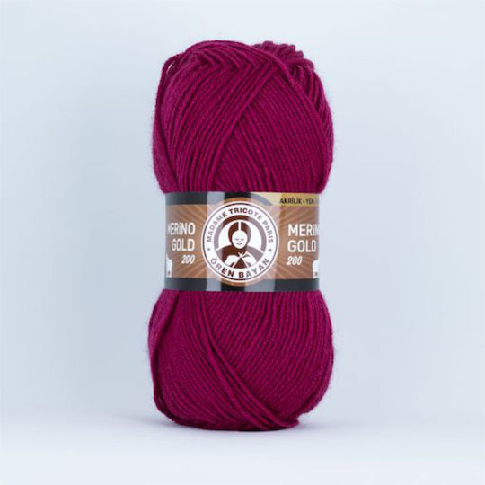 Madame Tricote Paris Merino Gold Mixed Fuchsia Knitting Yarn 200m 100g