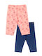 Set Kinder Leggings Lang Orange/blue