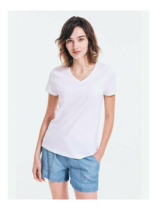 Nautica Γυναικείο T-shirt Λευκό