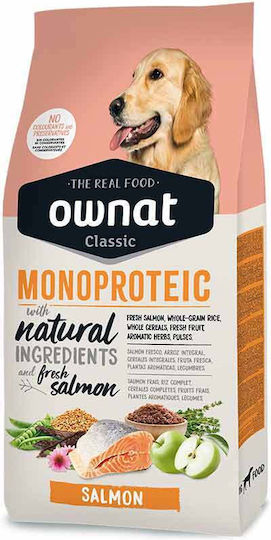 Ownat Classic Monoproteic 12kg Dry Food for Adult Dogs with Salmon