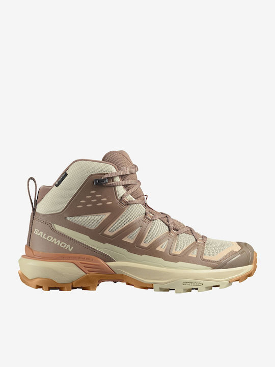 Salomon X Ultra 360 Edge Mid GTX Women's Waterproof Hiking Boots with Gore-Tex Membrane Brown