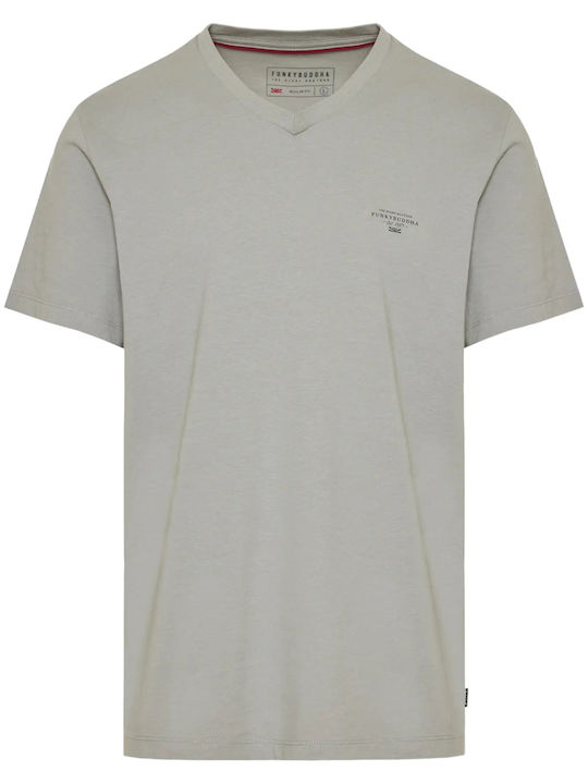 Funky Buddha T-shirt Bărbătesc cu Mânecă Scurtă Grey