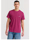 Funky Buddha Ανδρικό T-shirt Κοντομάνικο Aubergine