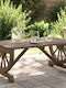 Wooden Sitting Room Table For Small Outdoor Spaces Brown 90x50x40cm