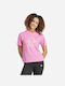 Adidas Sportswear Damen-T-Shirt Floral Grafik Big Logo