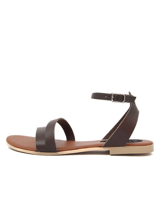 Fashion Attitude Leather Women's Sandals Brown