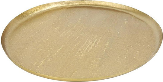 Atmosphera Διακοσμητική Πιατέλα Στρογγυλή Χρυσή 45x45x2εκ.
