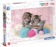 Puzzle pentru Copii Super Color Sweet Kittens 104buc Clementoni