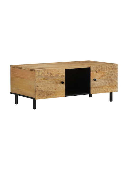 Rectangular Coffee Table made of Solid Wood Mango L100xW54xH40cm