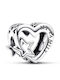 Pandora Openwork Family Heart & Star Charm Heart Made of Silver