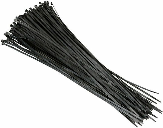 Legături Cablu Din Plastic 300mmx4.8mm În Culoare Neagră 100 Bucăți