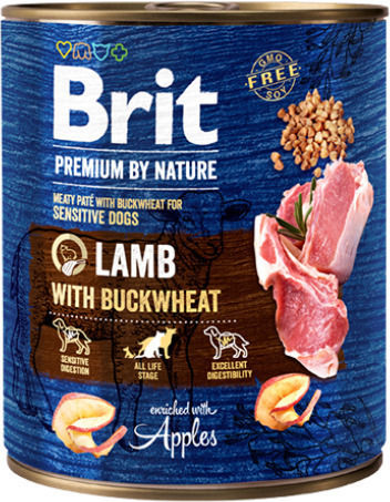 Brit Premium by Nature Wet Dog Food in Can with Lamb Grain-Free & Gluten Free 400gr