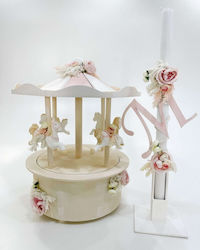 Carousel Baptism Set with Theme Flowers 5pcs