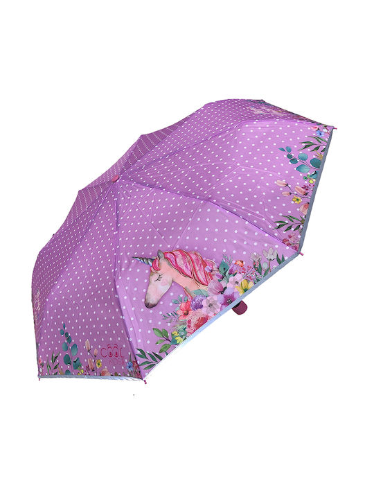 Gift-Me Umbrelă pentru copii pliabilă Violet cu diametrul de 92cm.